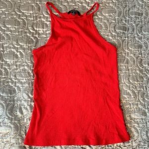 Red High-Neck Racerback Tank